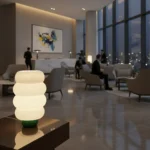 ⁦מנורת שולחן מעוצבת מקולקציית קומו - דגם כוורת⁩ – תמונה ⁦4⁩