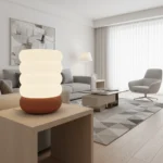 ⁦מנורת שולחן מעוצבת מקולקציית קומו - דגם טוטם רחב⁩ – תמונה ⁦3⁩