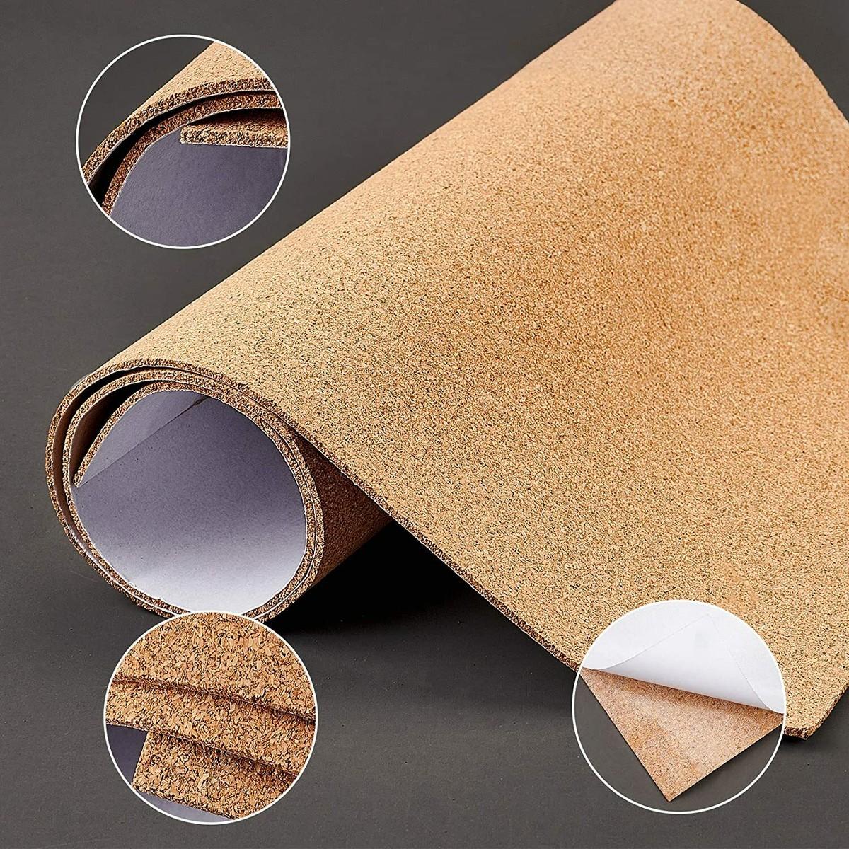adheive cork גליל שעם טבעי עם מדבקה 3 מ"מ - רוחב 100 ס"מ - לפי מטר – תמונה 1
