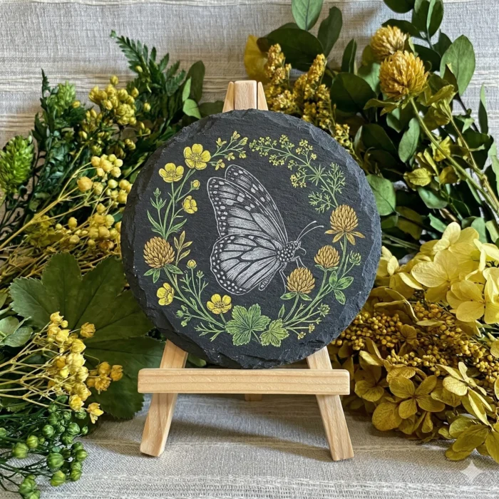 ⁦תחתית אבן צפחה עגולה – קוטר 10 ס"מ⁩ – תמונה ⁦4⁩