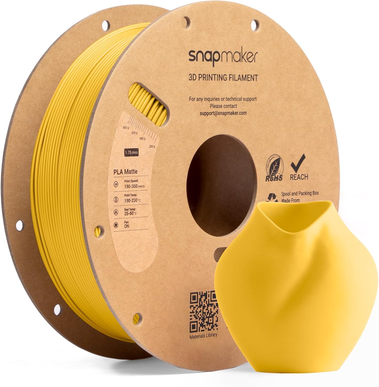 712-6EvjFML._AC_SL1500_ פילמנט למדפסת תלת מימד - PLA Matte- מבית Snapmaker – תמונה 1