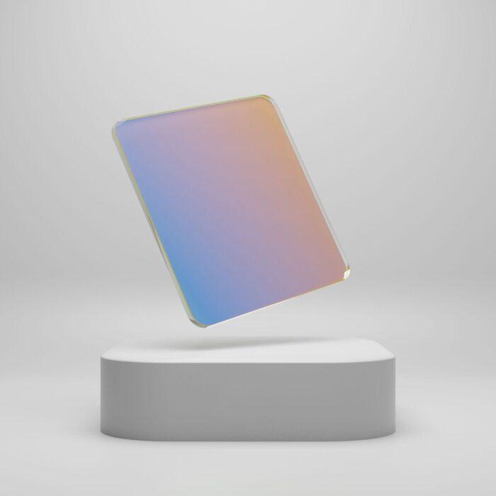 Iridescent blue