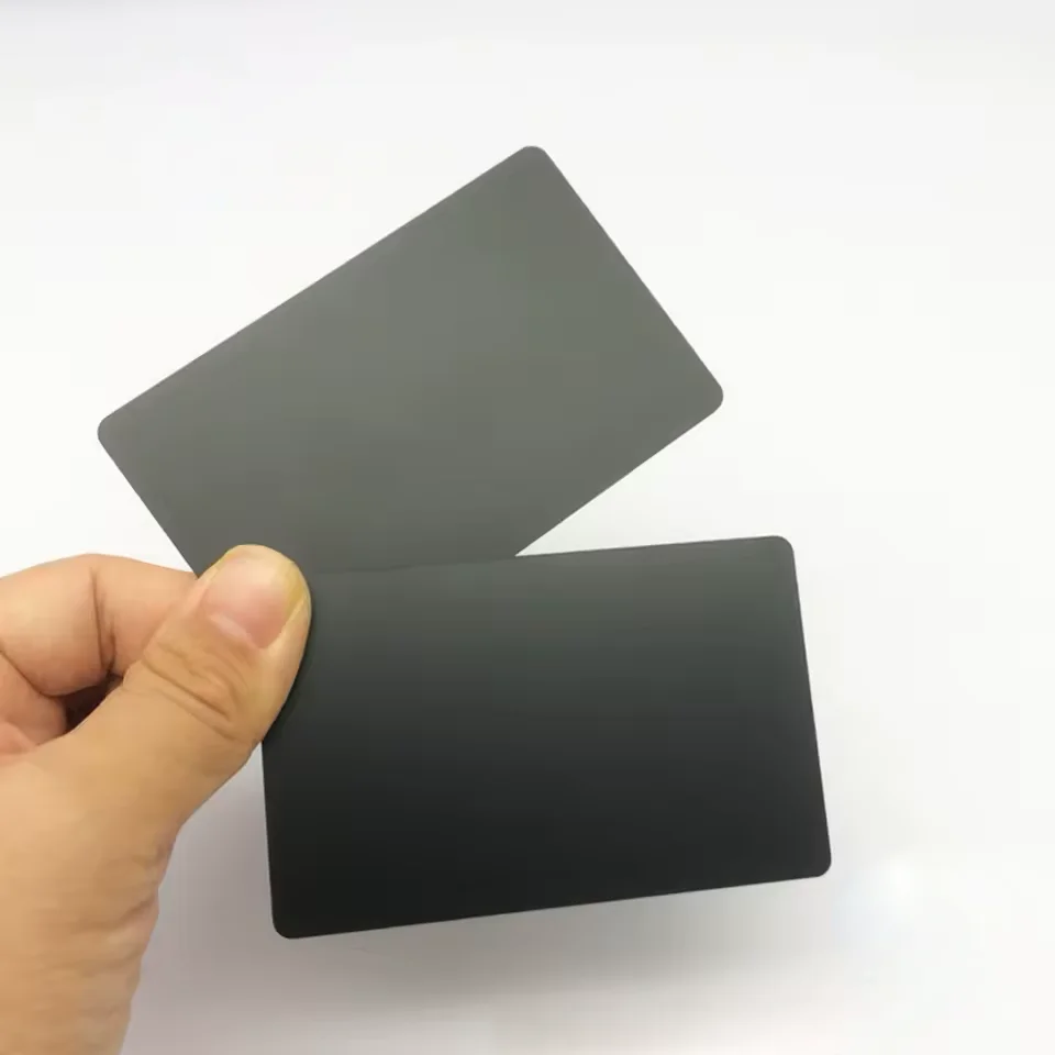 NFC TAG1 כרטיס מתכת NFC יוקרתי – Matte Black Anodized – תמונה 1