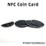 תג מדבקה NFC עגול NTAG215 קוטר 25 מ"מ לתכנות חכם ואוטומציה - שחור – תמונה 2