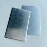 כרטיס ביקור NFC יוקרתי ממתכת NTAG215 – גימור כסף מוברש – תמונה 3