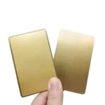 כרטיס ביקור NFC יוקרתי ממתכת NTAG215 – גימור זהב מוברש