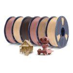 סט שלושה גוונים - פילמנט למדפסת תלת מימד עץ - Wood PLA - מבית SUNLU